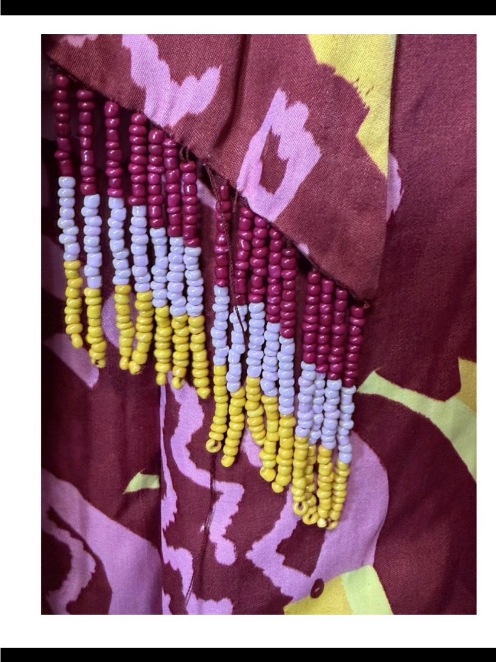 ⭐️HP⭐️! FARM RIO Toucanissimo! Cocktail Mini-Mock-Wrap Dress in Burgundy/Yellow - Picture 8 of 16